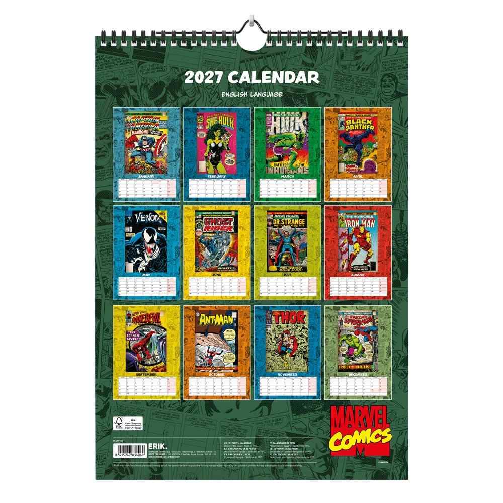 Grupo Erik Marvel - Marvel Covers 2027 A3 Calendar - Multicolours